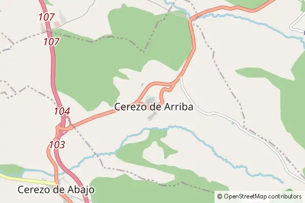 Mapa Cerezo de Arriba