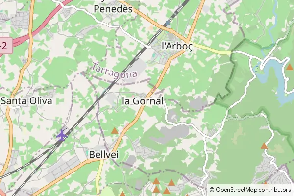 Mapa Castellet i la Gornal