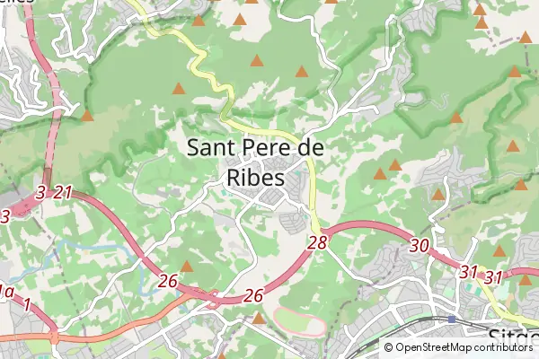 Mapa Sant Pere de Ribes