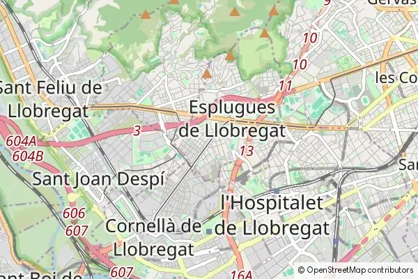 Mapa Esplugues de Llobregat