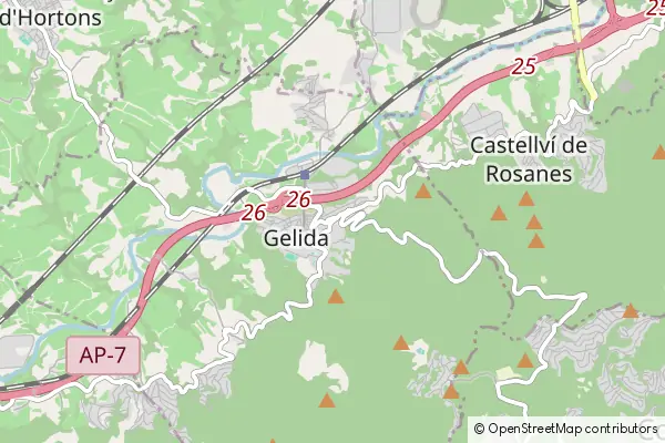 Mapa Gelida