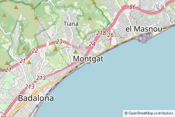 Mapa Montgat