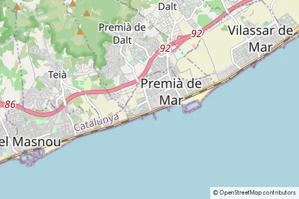 Mapa Premià de Mar