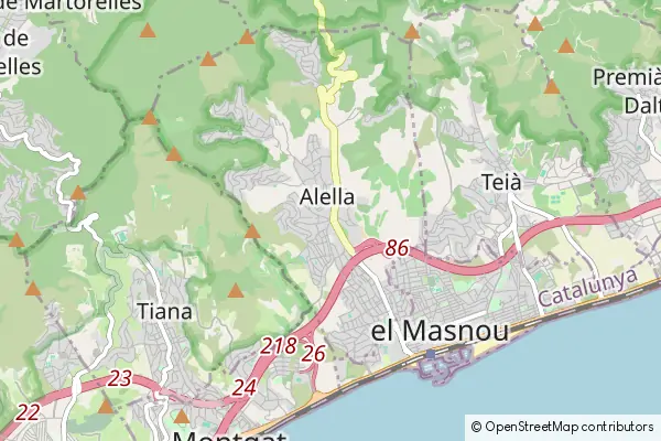 Mapa Alella