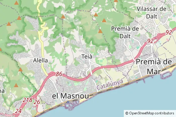 Mapa Teià