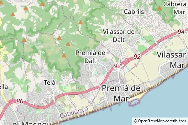 Mapa Premià de Dalt