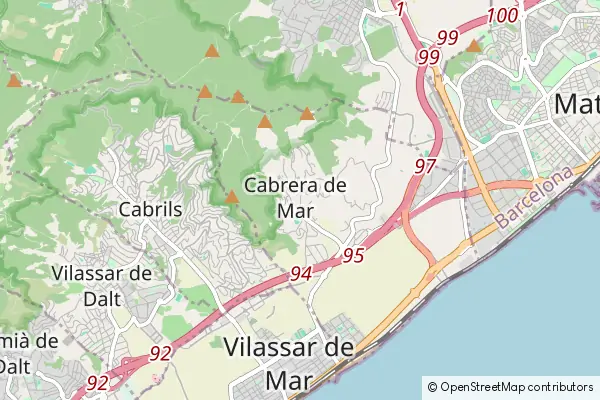 Mapa Cabrera de Mar