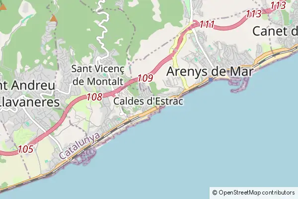 Mapa Caldes d'Estrac