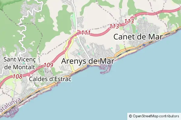 Mapa Arenys de Mar