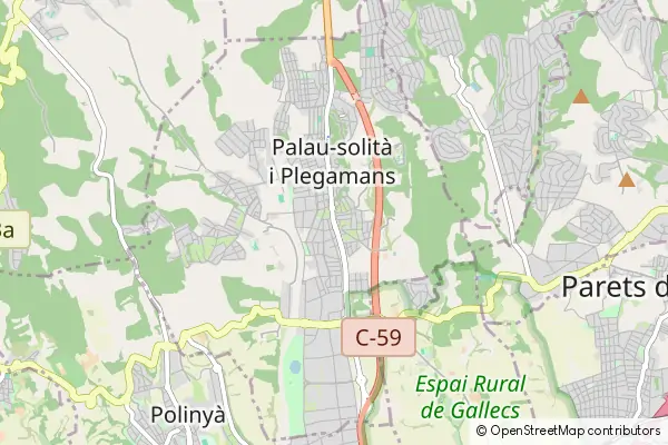 Mapa Palau-Solita i Plegamans