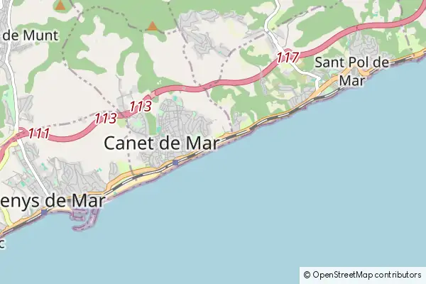 Mapa Canet de Mar