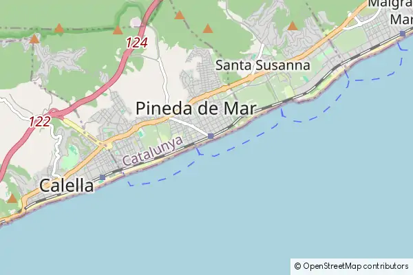 Mapa Pineda de Mar