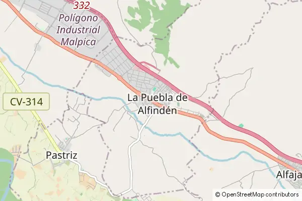 Mapa Puebla de Alfindén