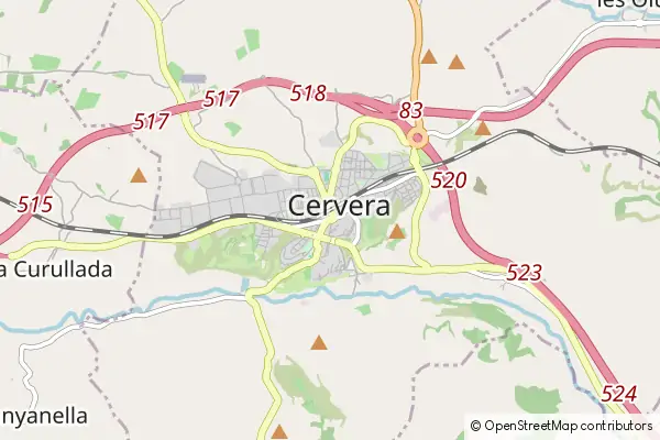 Mapa Cervera