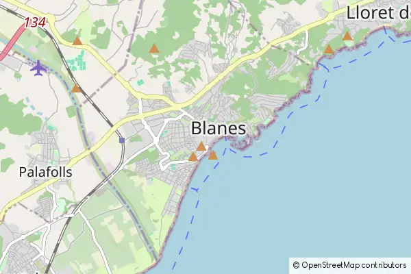 Mapa Blanes