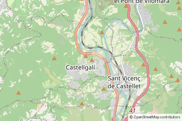 Mapa Castellgali