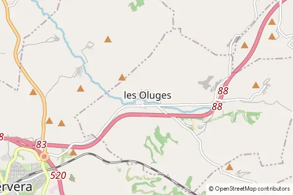 Mapa Les Oluges