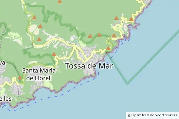 Mapa Tossa de Mar