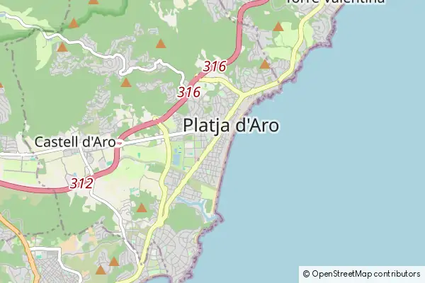 Mapa Castell-Platja d'Aro