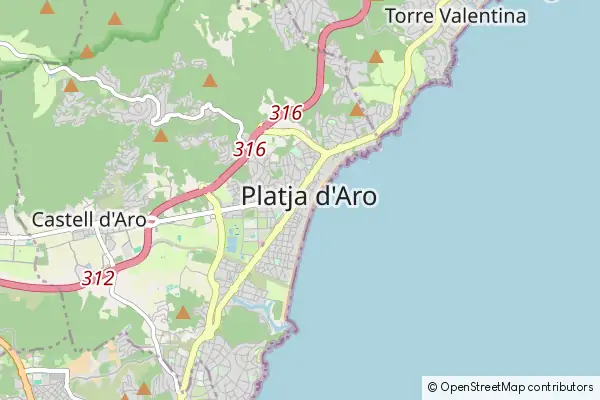 Mapa Platja d'Aro