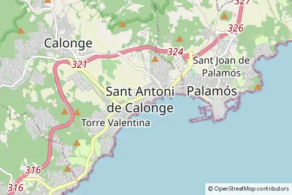 Mapa Sant Antoni de Calonge