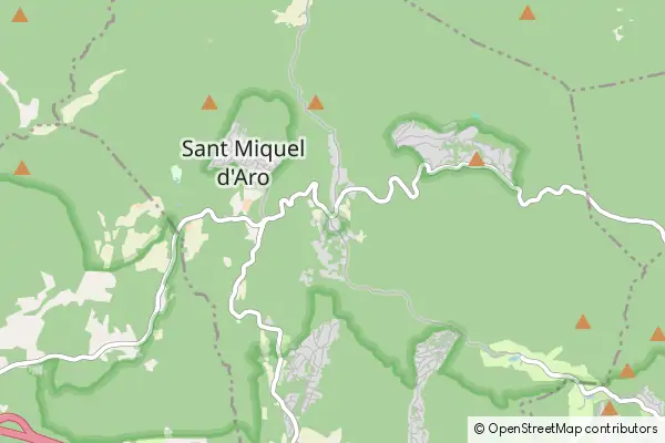 Mapa Romanyà de la Selva