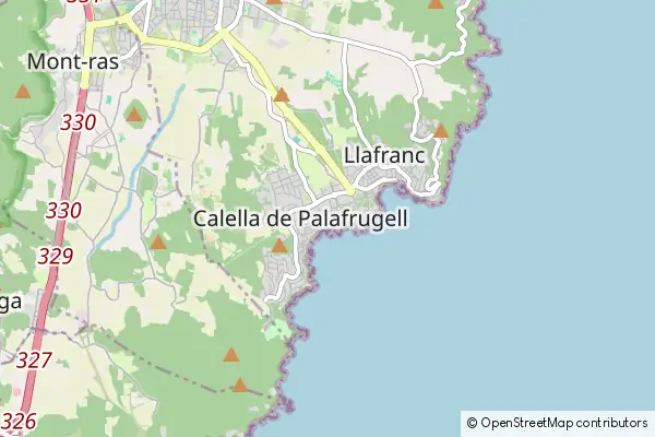 Mapa Calella de Palafrugell