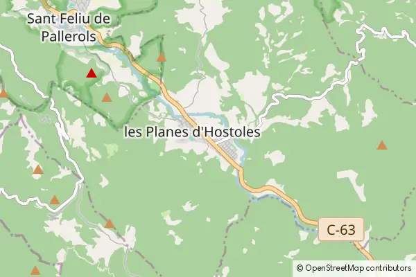 Mapa les Planes d'Hostoles