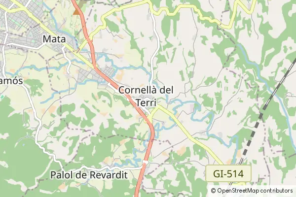 Mapa Cornellà del Terri