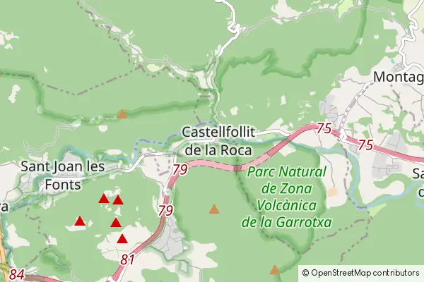 Mapa Castellfollit de la Roca