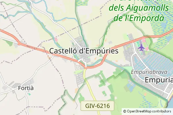 Mapa Castelló d'Empúries