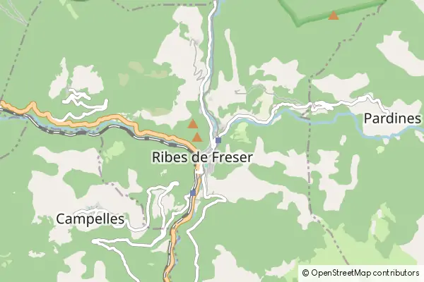 Mapa Ribes de Freser