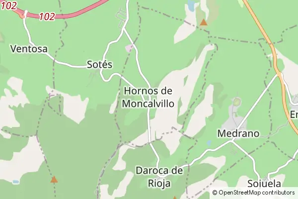 Mapa Hornos de Moncalvillo