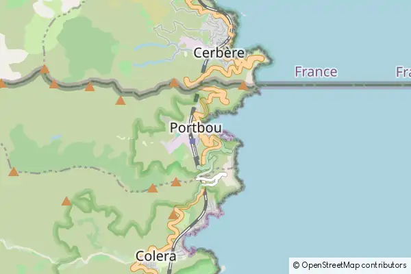 Mapa Portbou