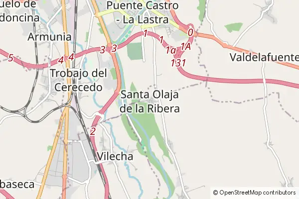 Mapa Santa Olaja de la Ribera