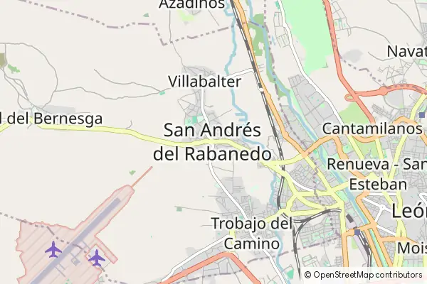 Mapa San Andrés del Rabanedo