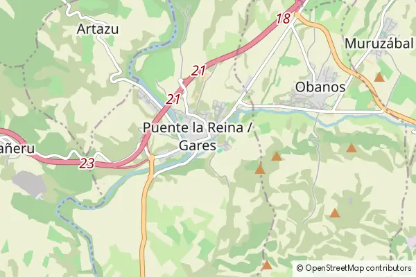 Mapa Puente la Reina