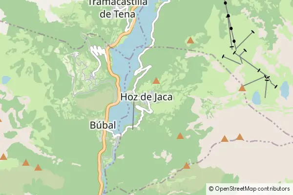 Mapa Hoz de Jaca