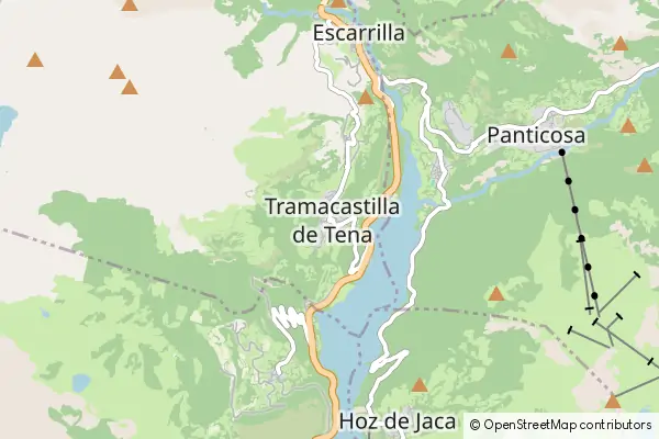 Mapa Tramacastilla de Tena