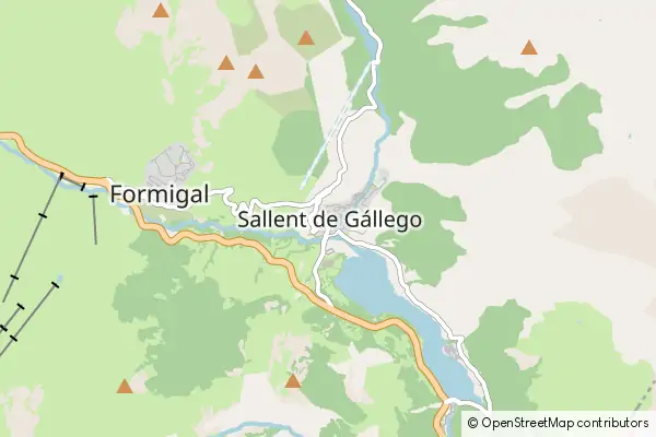 Mapa Sallent de Gállego