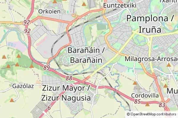 Mapa Barañain