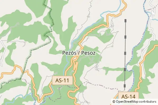 Mapa Pesoz