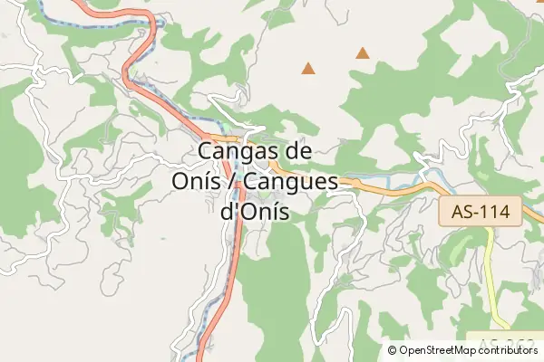 Mapa Cangas de Onís