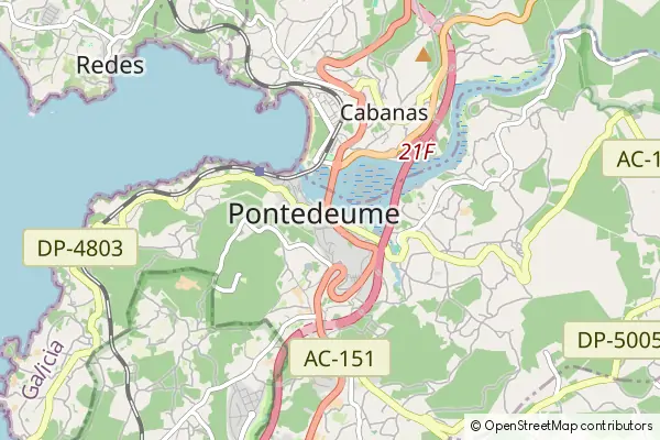 Mapa Pontedeume