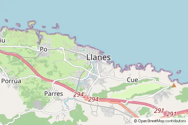 Mapa Llanes