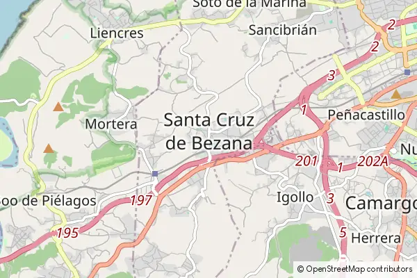 Mapa Santa Cruz de Bezana