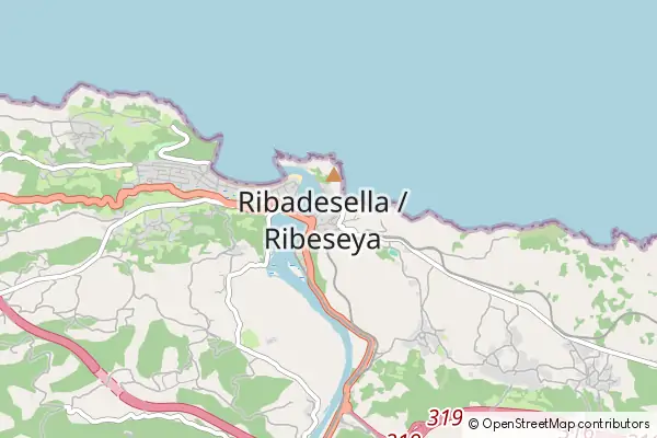 Mapa Ribadesella