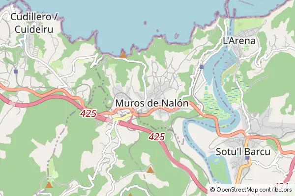 Mapa Muros del Nalon