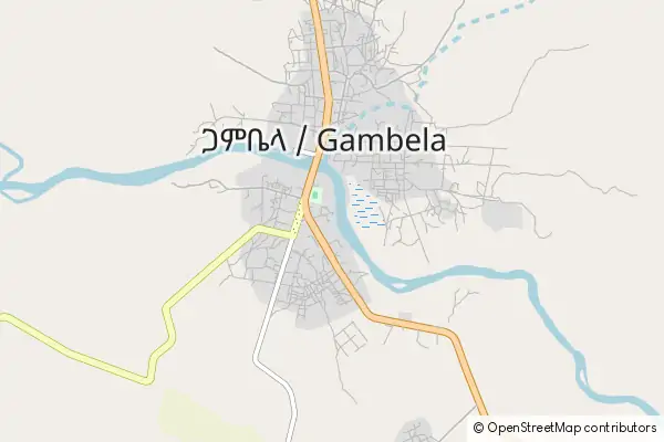 Mapa Gambela