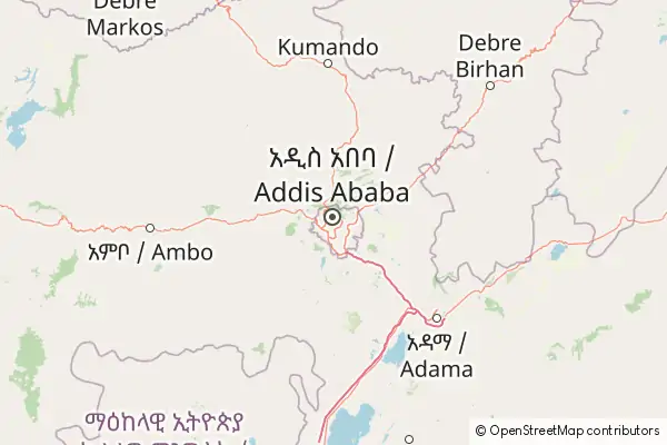 Mapa: Addis Abeba • © OpenStreetMap contributors Mapa Addis Abeba